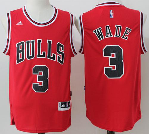 Bulls #3 Dwyane Wade Red Stitched NBA Jersey | Cheap NBA Jerseys Sale ...