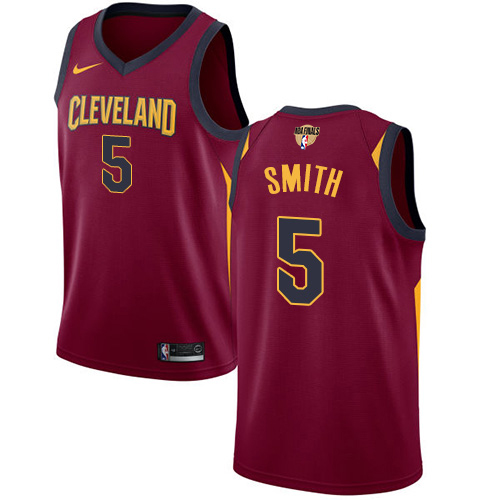 Nike Cavaliers #5 J.R. Smith Red Icon Edition The Finals Patch NBA ...