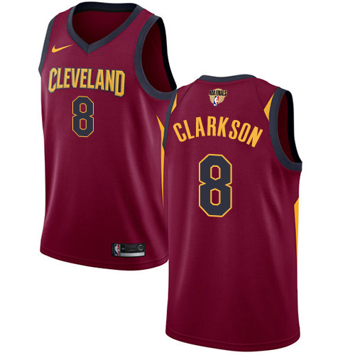 Nike Cavaliers #8 Jordan Clarkson Red The Finals Patch NBA Swingman ...