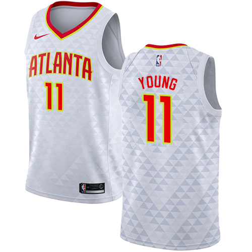 Nike Hawks #11 Trae Young White NBA Swingman Association Edition Jersey ...