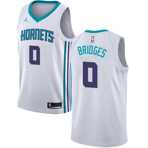 Nike Hornets #0 Miles Bridges White NBA Jordan Swingman Association ...