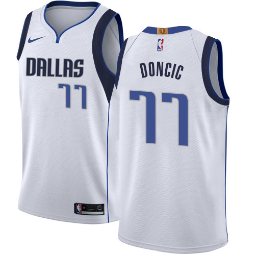 Nike Mavericks #77 Luka Doncic White NBA Swingman Association Edition ...