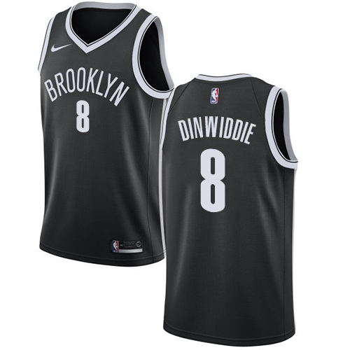 Nets #8 Deron Williams Black/Grey Groove Embroidered NBA Jersey | Cheap ...